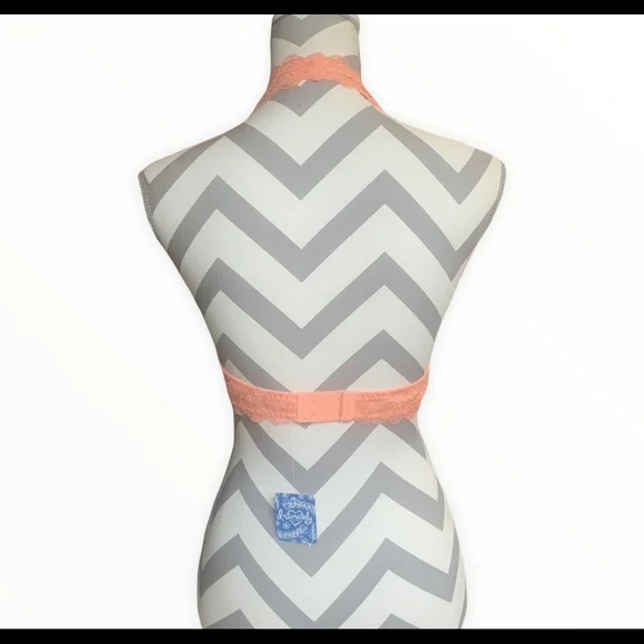 NWT Free People light orange galloon lace halter bra - Picture 7 of 7